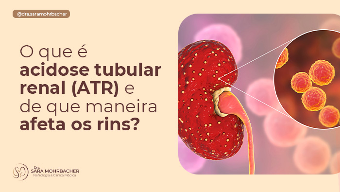 a imagem ilustra um rim, dando um zoom em algumas células