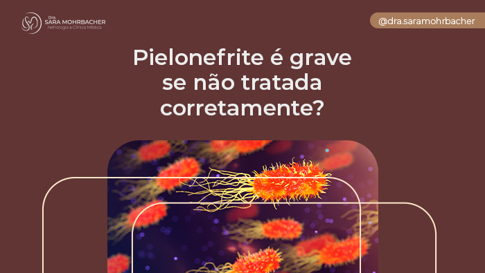 Ilustração de bactérias em fundo escuro, com corpo alaranjado e flagelos amarelos, representando micro-organismos em movimento.