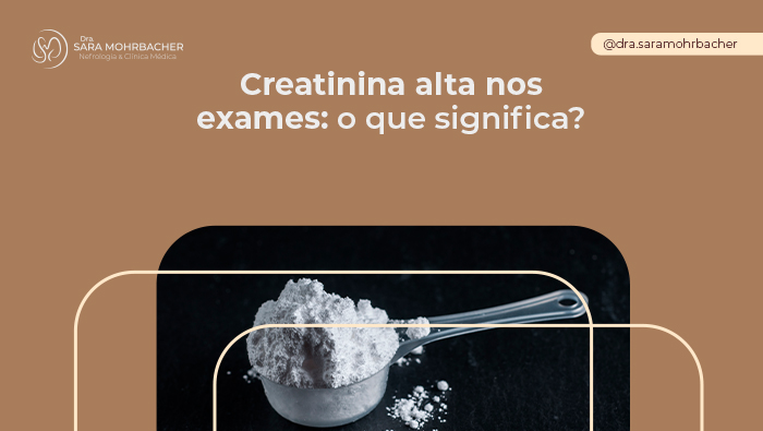 Creatinina alta nos exames: o que significa? 1 Colher medidora transparente com pó branco, representando suplemento alimentar em superfície escura.