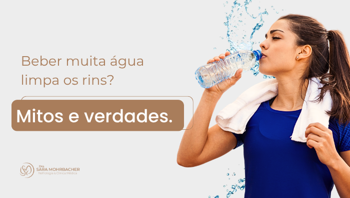 Beber muita água limpa os rins? Mitos e verdades 1 Arte sobre beber muita água e saúde dos rins