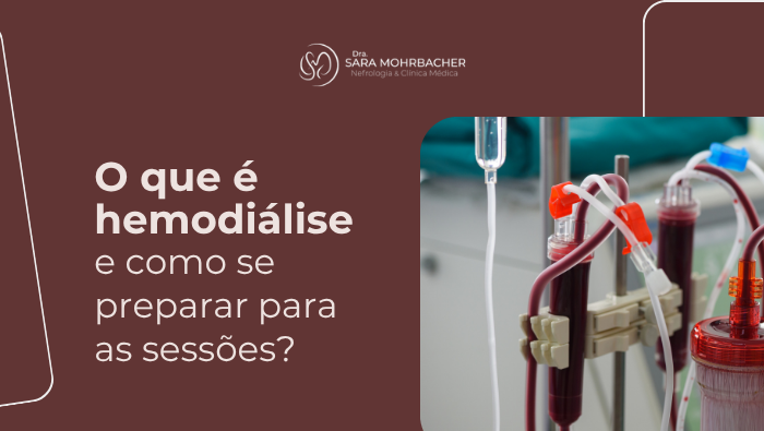 O que é hemodiálise e como se preparar para as sessões? 1 Arte sobre o que é hemodiálise e preparo para as sessões